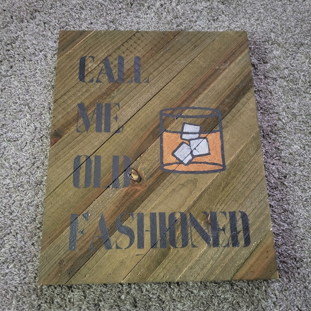 Wooden Sign with Old Fashioned Design